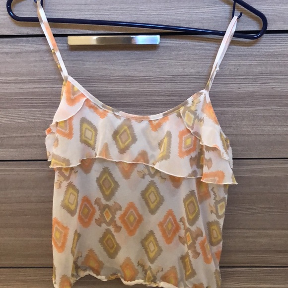 Kirra Sheer Pattern Tank Top - Picture 2 of 3